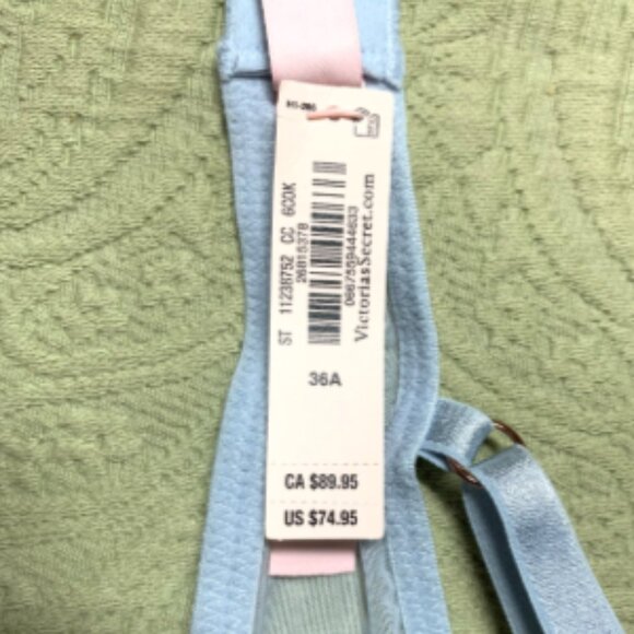 Victorias Secret Dream Angels Boho Floral Embroidery Demi Bra Blue Denim 36A Set - Picture 12 of 16